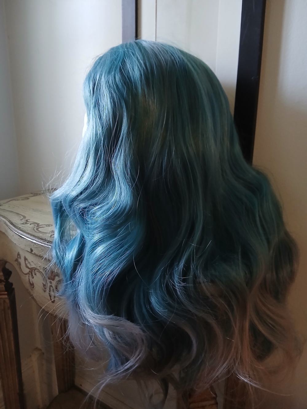 Turquoise Blue Ombre Women's Wig - Soft Wave Style Festival Cosplay Fairycore